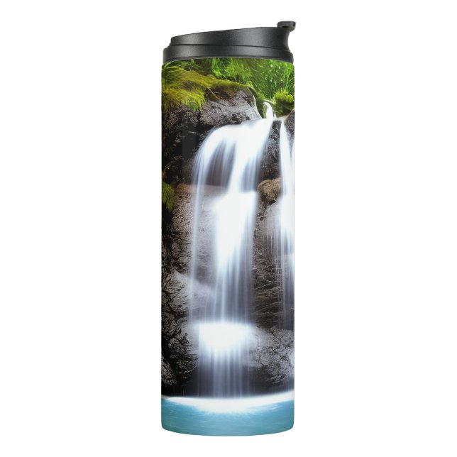 Phantastischer Wasserfall Thermosbecher (Nach links gedreht)