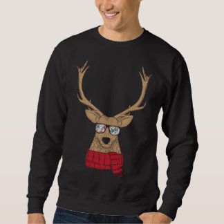 Phantastischer Weihnachtsmann mit Cooler Brille Sweatshirt