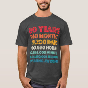 Phantastisches 80. Geburtstagsgeschenk Funny Retro T-Shirt