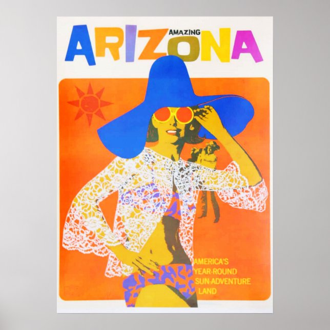 Phantastisches Arizona Vintage Reiseplaner Poster (Vorne)