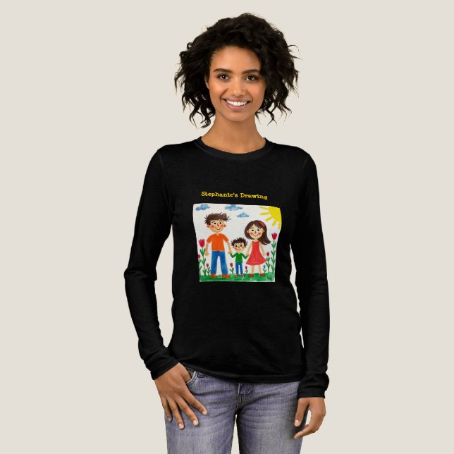 Phantastisches Artwork-Kind in Schwarz Tri-Blend Shirt (Volle Vorderseite)