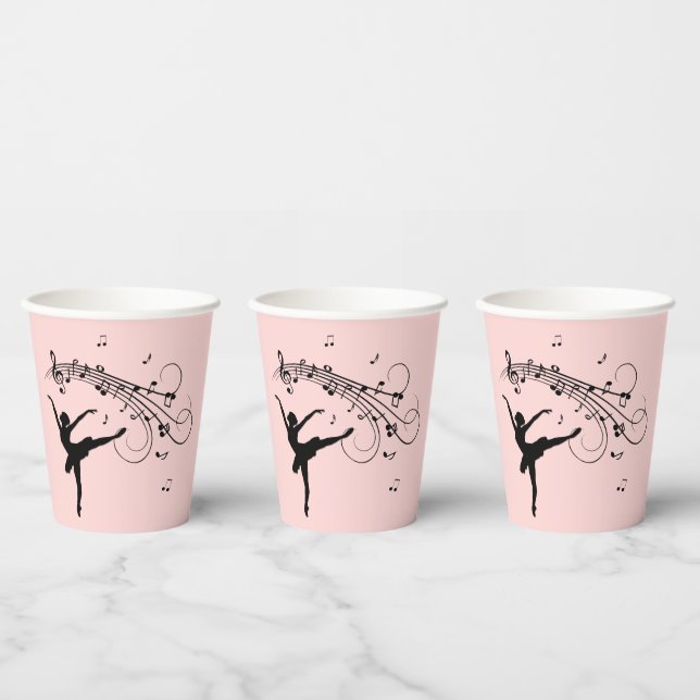 Phantastisches Ballerina-Tanzen mit Music Green Pappbecher (Multi)