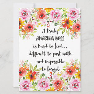 Phantastisches Boss Zitat Große Bonusgeschenke Karte