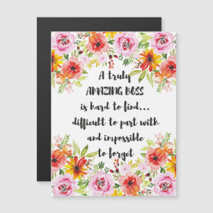 Phantastisches Boss Zitat Große Bonusgeschenke Magnetkarte