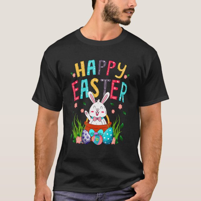 Phantastisches Bunny Ostereier Happy Ostertag Kani T-Shirt (Vorderseite)