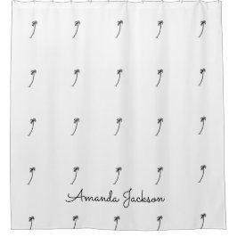 Phantastisches Coastal Coconut Treppenstück weiß Duschvorhang