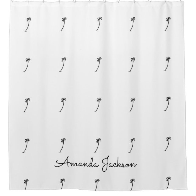 Phantastisches Coastal Coconut Treppenstück weiß Duschvorhang (Vorderseite)