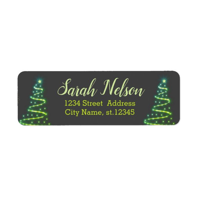 Phantastisches, Cooles, grünes Weihnachtsbaumlabel (Vorne)