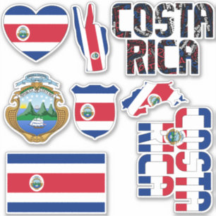 Phantastisches Costa Rica Shapes Staatssymbole Aufkleber