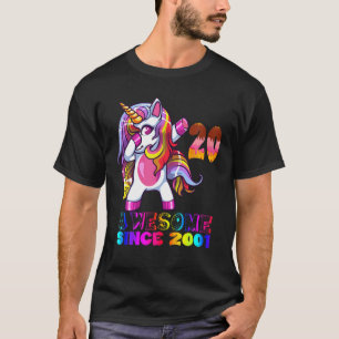 Phantastisches Dabbing Einhorn Geburtstag 20-jähri T-Shirt