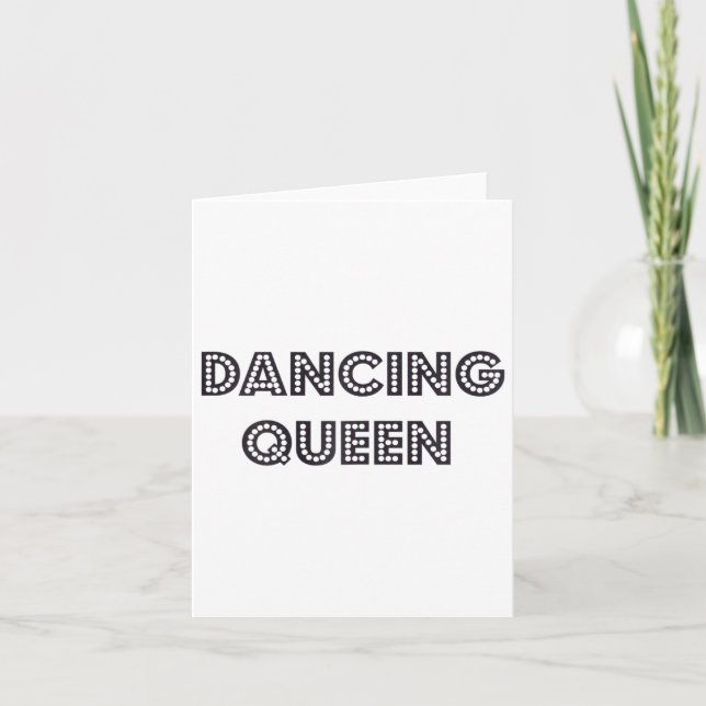 Phantastisches Dancing Queen Stilgeschenk der 70er Karte (Vorderseite)