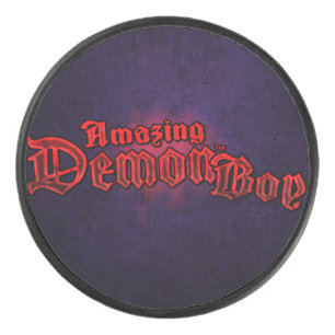 Phantastisches Demon-Boy-Logo Eishockey Puck