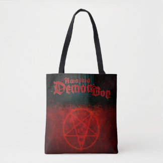 Phantastisches Demon-Boy-Logo und Pentagramm Tote-