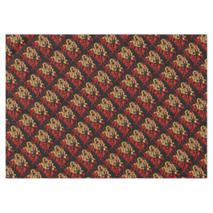 Phantastisches Drachenfeuer auf Glücksenergie Tischdecke