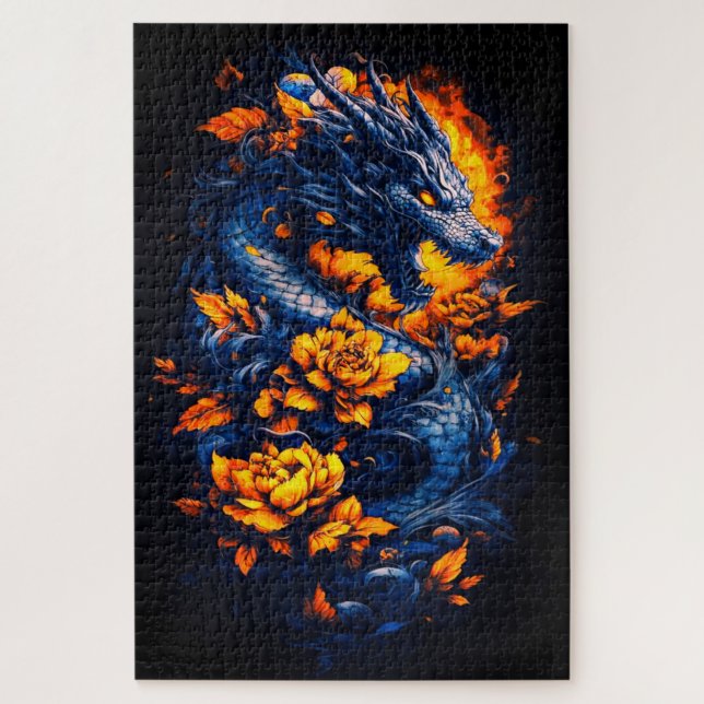 Phantastisches Drachenpuzzle Puzzle (Vertikal)