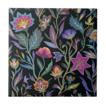 Phantastisches dunkles Muster l Floral für Badezim