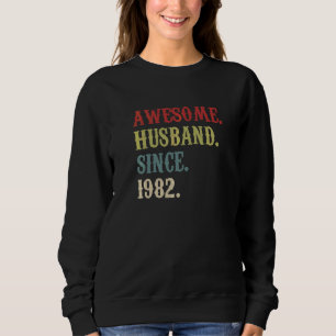 Phantastisches Ehemann seit 1982 Retro 40 Wedding Sweatshirt