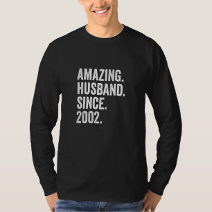 Phantastisches Ehemann seit 2002 20. Hochzeit Anni T-Shirt