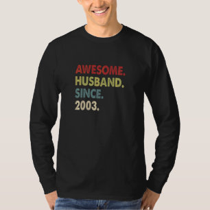 Phantastisches Ehemann seit 2003 Retro 19 Wedding T-Shirt