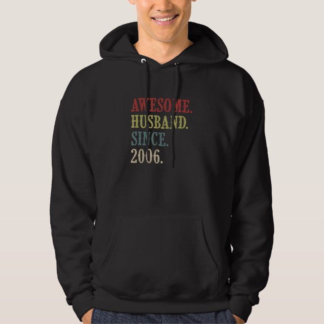 Phantastisches Ehemann seit 2006 16 Hochzeitstag Hoodie (Vorderseite)