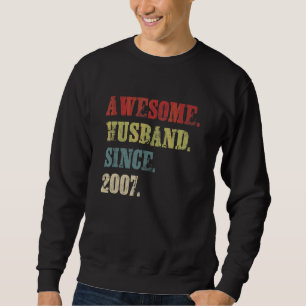 Phantastisches Ehemann seit 2007 15 Hochzeitstag Sweatshirt