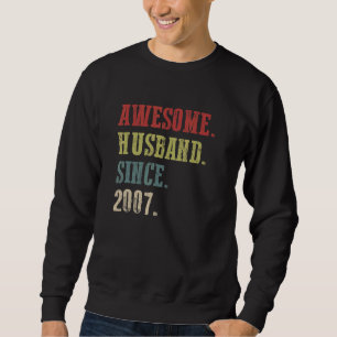 Phantastisches Ehemann seit 2007 15 Hochzeitstag Sweatshirt