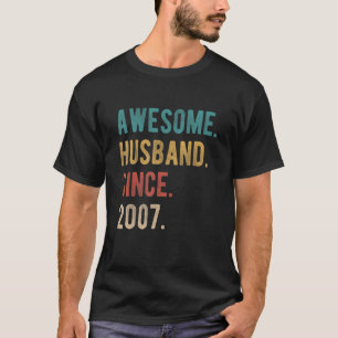 Phantastisches Ehemann seit 2007 15. Wedding Anive T-Shirt