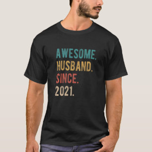 Phantastisches Ehemann seit 2021 1. Hochzeitstag T-Shirt