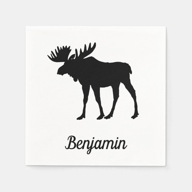Phantastisches Elch Rustikal Serviette (Vorderseite)