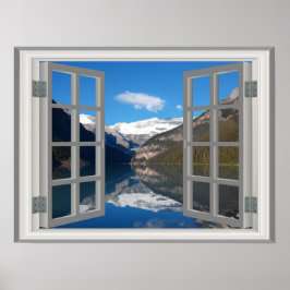 Phantastisches Fab-Fenster des Lake Louise Mountai Poster