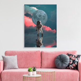 Phantastisches Fantasy-Foto des Astronauten Leinwanddruck