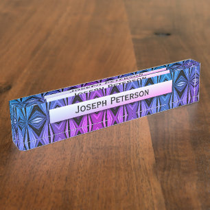 Phantastisches Farbdiamantendesign Namensplakette