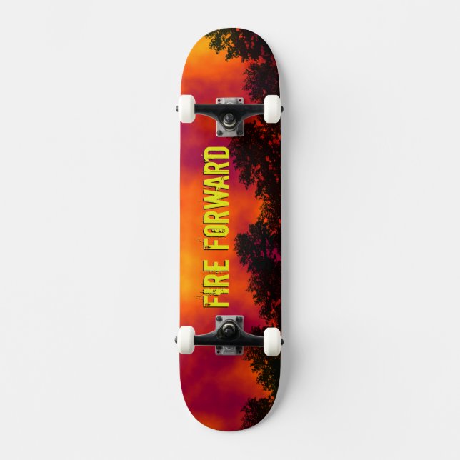 Phantastisches Feuerwehrskateboard Skateboard (Vorderseite)