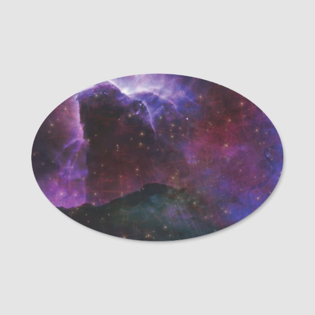 Phantastisches Galaxy Weltraummuster Namensschild (Vorderseite)