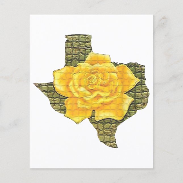 Phantastisches Gelb-Rose von Texas-Muster Blume (Vorderseite)