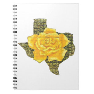 Phantastisches Gelb-Rose von Texas-Muster Blume Notizblock