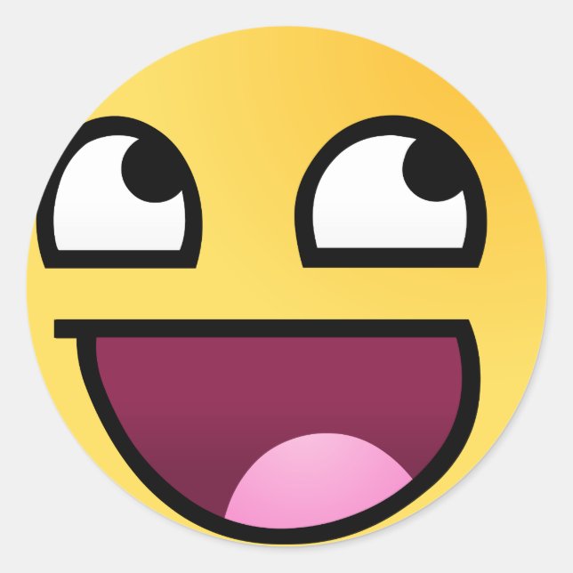 Phantastisches Gesicht - High Quality HD Runder Aufkleber (Vorderseite)