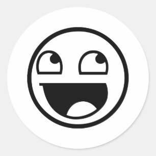 Phantastisches Gesicht Runder Aufkleber