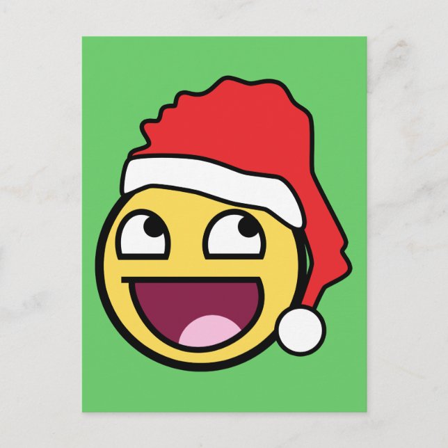 Phantastisches Gesicht Santa Postkarte (Vorderseite)