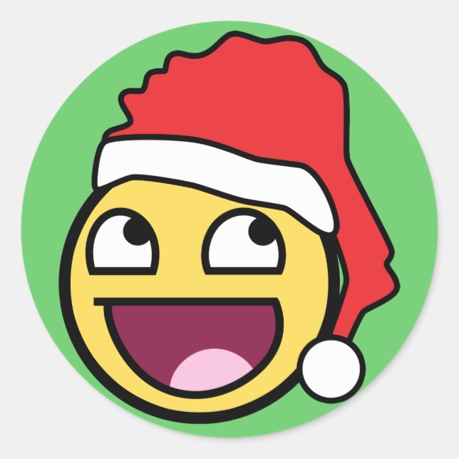 Phantastisches Gesicht Santa Sticker (Vorderseite)