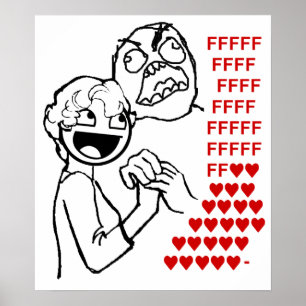Phantastisches Gesicht und Rage Typ finden Fluv Poster