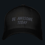 Phantastisches heute inspirierendes Zitat in Schwa Bestickte Baseballkappe<br><div class="desc">Einfaches inspirierendes Zitat in schwarz - sei heute phantastisch.</div>