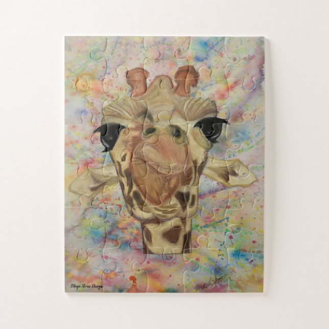 Phantastisches Kinderpuzzle mit originaler Giraffe Puzzle (Vertikal)