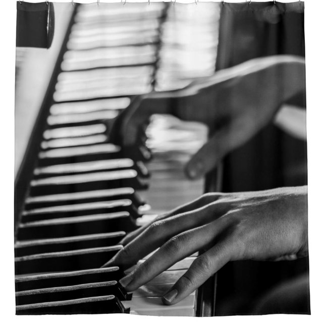 Phantastisches Klavier Duschvorhang (Vorderseite)