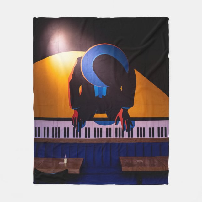 Phantastisches Klavier Fleecedecke (Vorderseite)