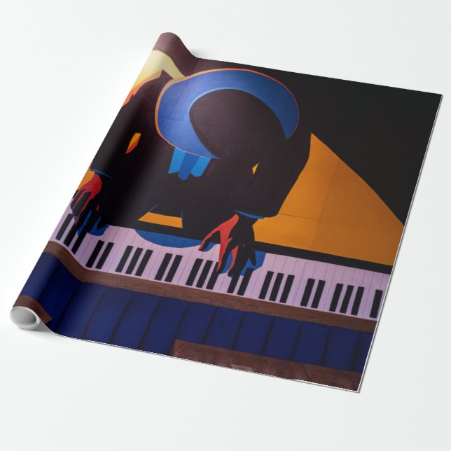 Phantastisches Klavier Geschenkpapier (Ungerollt)