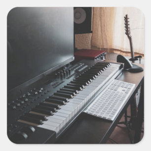 Phantastisches Klavier Quadratischer Aufkleber