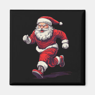 Phantastisches Laufen von Santa Outfit für Joggen Magnet