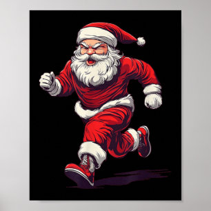 Phantastisches Laufen von Santa Outfit für Joggen  Poster