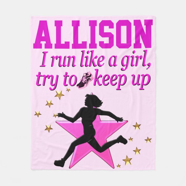 PHANTASTISCHES LAUFEN WIE EIN MÄDCHENFLEECKEN FLEECEDECKE (Vorderseite)